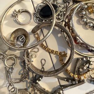 Elegant 925 some marked Silver and Gold Women's Jewelry lot